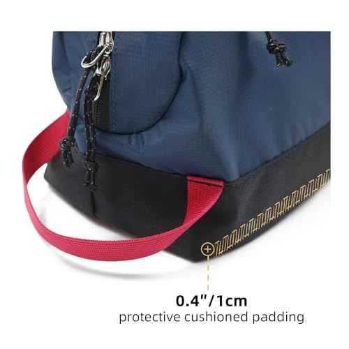 Travel Toiletry Bag 8L, Large Packing Cube with Waterproof TPU Wet/Dry Compartment (03 Blue Abyss)