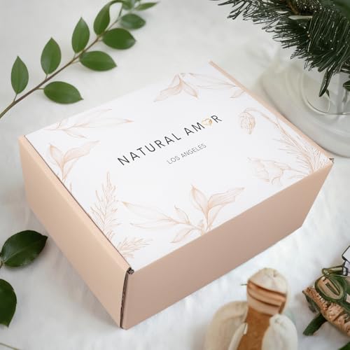 Natural Amor Lavender Blanket Spa Gift for Women 8pcs, Birthday Gift for Women, Self Care Gift for Birthday, Christmas