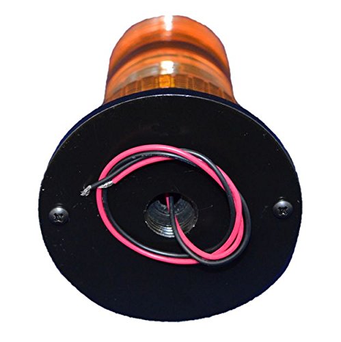 B4L4PACT YELLOW 85-265V AC 12W HIGH POWER LED 1/2 NPT PIPE MOUNT EMERGENCY WARNING LIGHT BEACON STROBE EFFECT 110V 120V 220V 240