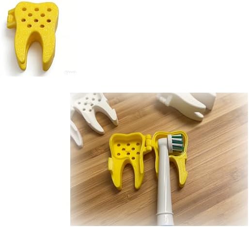 Toothbrush Head Travel Storage Case for Oral-B, Cute Tooth-Shaped Protective Cover, Convenient for Travel and Home Storage,4-pack (white)