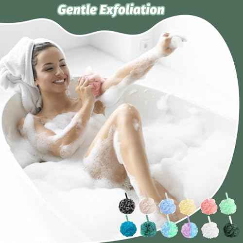 Amazerbst loofah,6 Pack Shower loofah loofah Sponge,Bath Sponge Body Scrubber for Women and Men