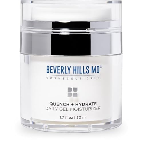Beverly Hills MD Quench + Hydrate Daily Gel Moisturizer- Visibly Smooth, Plump, Hydrate Face & Neck for Wrinkles, Sagging- Skin Smoothing & Re-Energizing- Visibly Reduce Signs of Aging w/Niacinamide