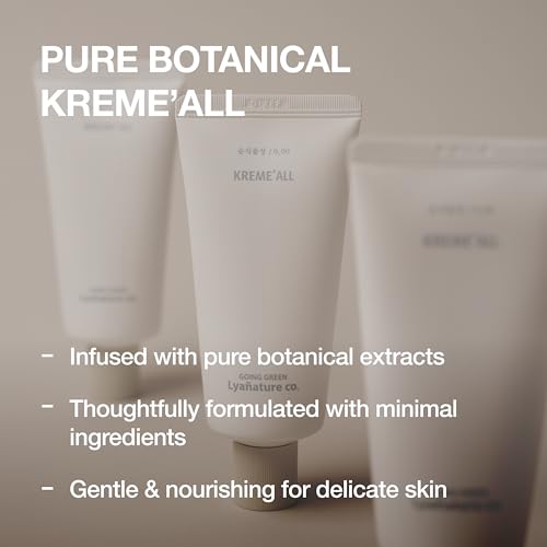 KREME' ALL ? Korean Organic Face Cream & Lotion, All-in-One Moisturizer for Dry Skin, Deep Hydration, Nourishing & Soothing Care, Non-Toxic Skincare (2.82 fl oz / 80g)