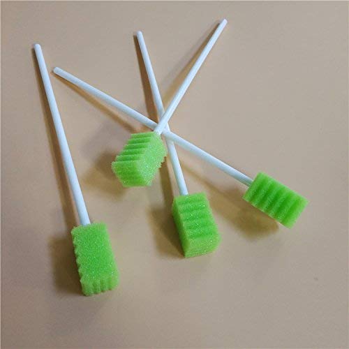 Treated Dentifrice Oral Swabs- Dental Swabs Mouth Cleaning Sponge Swabs (250pcs, Fruit Green)
