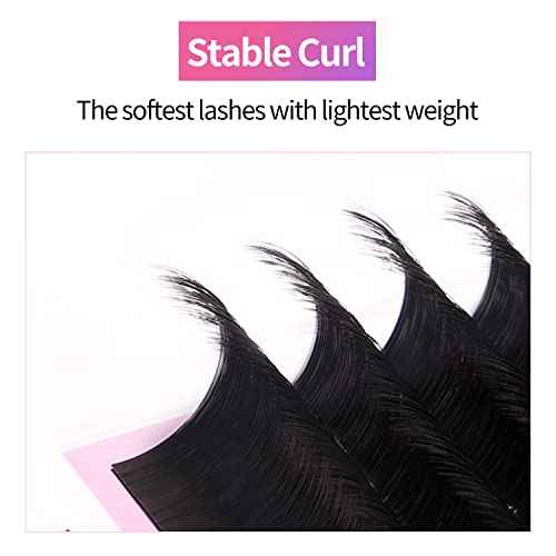 VEYES INC Classic Volume Lash Extensions 0.03-0.20 J/B/L/C/CC/D/DD Curl 5-25mm Mixed & Single Length Tray, Premium Silk Eyelashes, Professional Supplies for Lash Techs(Matte Black 0.15 D 8-16mm)