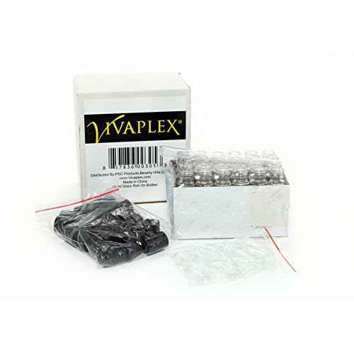 Vivaplex 24, Clear, 10 ml Glass Roll on Perfume Bottles with 3 ml Dropper