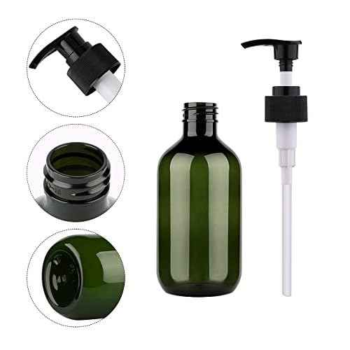 Pump Bottle Dispenser, Yebeauty 10oz/300ml Empty Plastic Shower Refillable Dispenser Soap Shampoo Pump Dispenser Containers with Pump Multipurpose for Cosmetic Kitchen Bathroom, 2-Pack Green