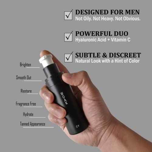 WOAK C4 ? Men's Tinted Moisturizer BB CC Cream Foundation ? Color Correcting Camo Complex ? Hybrid Skin Care (Tan)