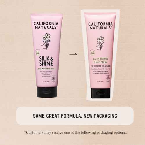 California Naturals Deep Repair Hair Mask, Paraben and Sulfate Free, Deep Conditioner for Dry, Damaged Hair, Nautral, Vegan, Hydrating and Conditioning, For Curly, Frizzy, All Hair Types, 12 fl oz