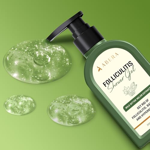 ABERA Folliculitis BHA Shower Gel, High-Performance Folliculitis Body Wash, Wild Bitter Melon Extract, Reduces Back Acne & Hyperkeratosis, 2 Boxes + Gift Grapefruit Hair Regrowth Shampoo for Hair Loss