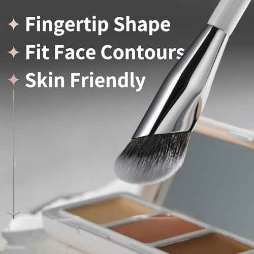 Concealer Brush, Angled Under Eye Makeup Small Foundation Precision Face Blending Brush (193 concealer brush)