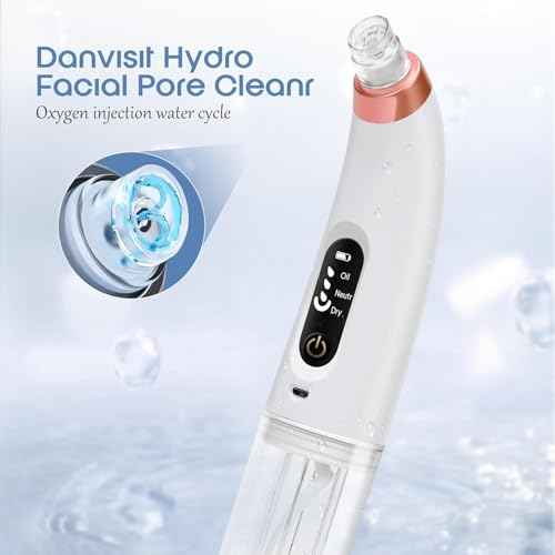 Blackhead Remover Vacuum - Water Cycle Facial Pore Cleaner with 3 Adjustable Suction Power 6 Probes USB Rechargeable - Blackhead Extractor Tool Kit for Women & Men