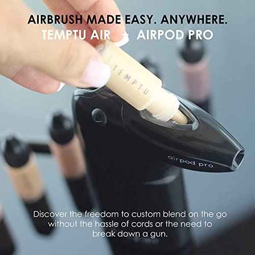 TEMPTU Airpod Pro - Reusable, Refillable, Makeup Cartridge For Custom Blending & Mixing Colors ? Premium, Professional Airbrush Makeup Accessories - Professional Airbrush Equipment