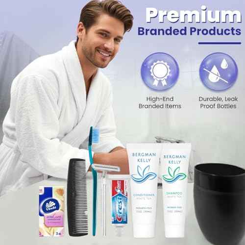 Trektote Bulk Hygiene Kit For Men And Women ? (5 Pack) 8 Piece Set Of Travel Size Toiletries, TSA Compliant, Bulk Travel Essentials, Includes Shampoo And Conditioner, Body Wash, Toiletry Bag & More