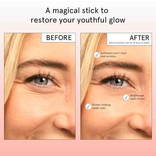 grace & stella Under Eye Brightener Balm Stick - Travel Essentials - Caffeine Eye Cream for Dark Circles, Puffiness, Wrinkles - Vegan Moisturizer Stick with Niacinamide, Hyaluronic Acid (0.13oz/3.5g)