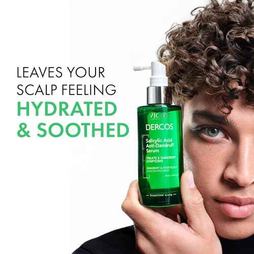 Dercos Salicylic Acid Anti-Dandruff Treatment, Scalp Treatment Targets Dandruff Symptoms & Leaves Head Feeling Hydrated & Soothed, Serum Provides Flake & Itch Relief, 3 Fl. Oz.