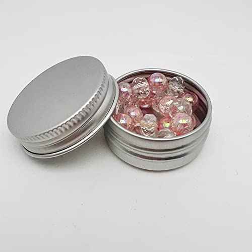 20 Pack 0.5 oz Aluminum Tin Jar with Screw Lid 15 ml Round Refillable Containers