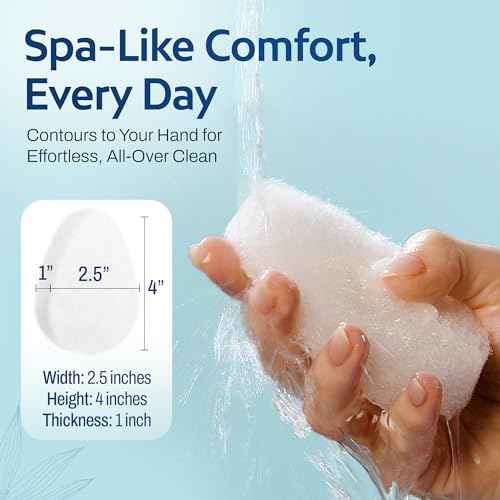 HartFelt [10 Pack] Regular Exfoliating Facial Sponge for Face - Daily Cleansing Scrubber - Buf Dirt Away with Puf Styled Reusable Face Pads for Removing Makeup, Dirt, and Dead Skin - Made in USA