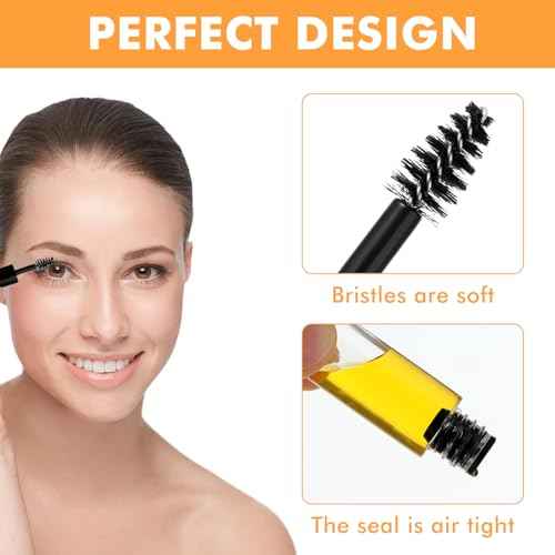 27Pcs Empty Mascara Tube with Eyelash Wand,3ml Mascara Tubes Empty for Castor Oil,Mini Eyelash Cream Container Bottle Eyelash Growth packing Tube,for Home and Travel