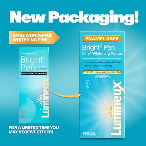 Lumineux 2-in-1 Whitening Pen (1 Pack) Enamel Safe and Clinically Proven to Whiten Without The Sensitivity - Removes Coffee, Tea, and Smoking Stains