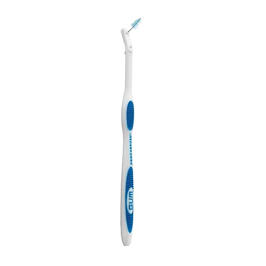 GUM Proxabrush Permanent Handle Refills - Compatible with Go-Betweens Interdental Brushes - Floss Picks for Teeth, Braces, and Implants (Pack of 4)