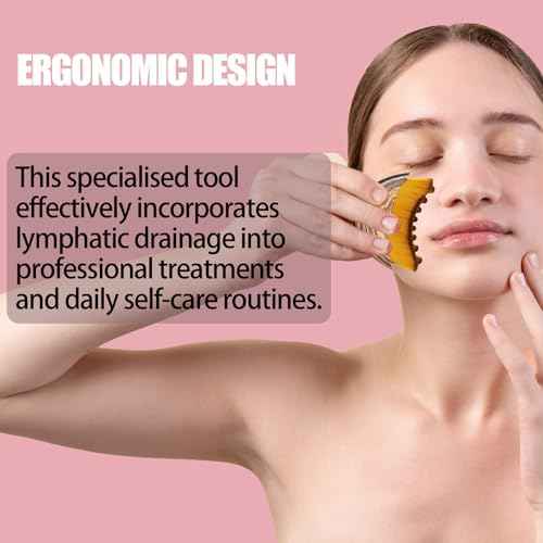 Lymphatic Drainage Massager Lymphatic Contour Face Brush Double Chin Reducer Lymphatic Drainage Brush for Face,Ergonomically Designed to Fit The Skin Precisely and Relieve Fatigue