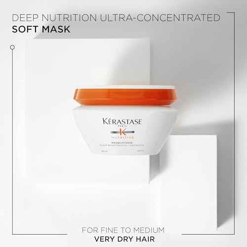 Kerastase Nutritive Masquintense Mask For Fine to Medium Dry Hair - Deeply Nourishes & Conditions, With Plant-Based Proteins & Niacinamide, 6.8 Fl Oz