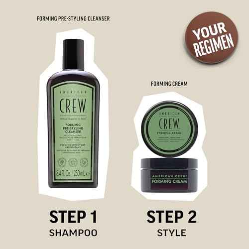 American Crew Men's Hair Forming Cream, Like Hair Gel with Medium Hold & Medium Shine, 3 oz