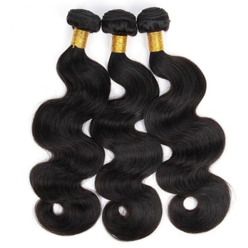 Body Wave Bundles Human Hair 22 24 26 Inch Human Hair 3 Bundles 100% Unprocessed Brazilian Raw Weave Bundle Human Hair Extensions for Black Women Natural Color