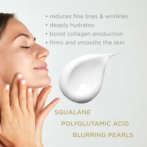 Bella Grace Collagen Plumping Face Moisturizer, Hydrating Skin Care Daily Moisturizer Face Cream with Peptides, Squalane, Polyglutamic Acid, Plumps, Nourishes, Supports Fine Lines, Wrinkles, 1.7 fl oz
