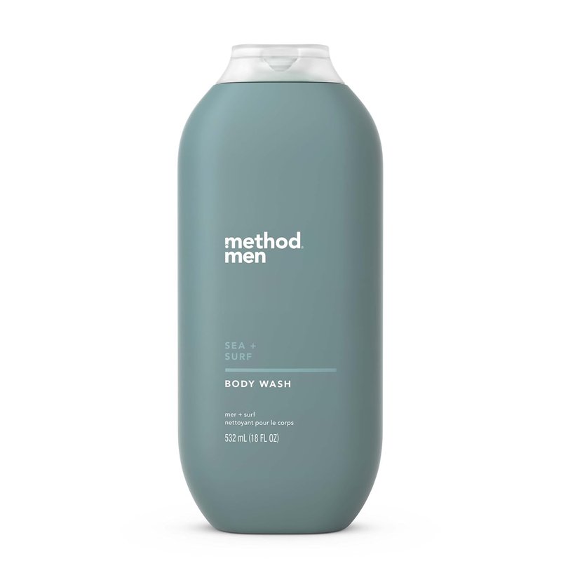 Method Men Body Wash, Sea and Surf Scent, Paraben and Phthalate Free, Quick-Lathering Cleansers, Cruelty Free, 18 oz (Pack of 1)