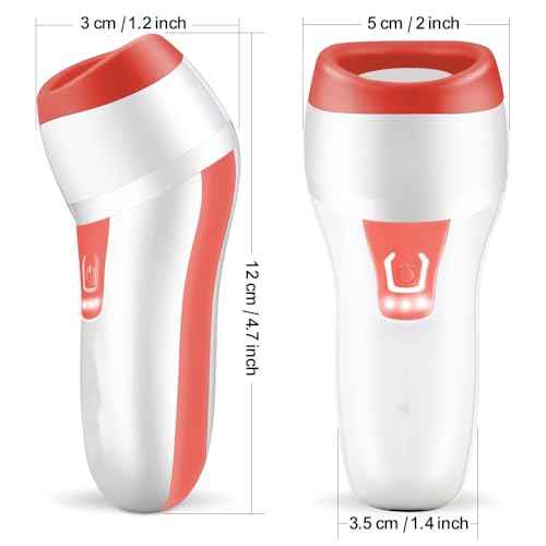Lip Plumper Device - Automatic Fuller Lip Plumper Device USB Charging, Portable Size, 2 Styles for Lips Makeup (Orange)