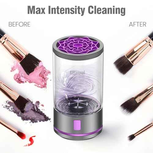 Electric Makeup Brush Cleaner Machine - 2 in 1 Automatic Spinning Cosmetic Brush Washer, Portable Makeup Brushes Cleanser for All Foundation Brush Types and Beauty Sponges