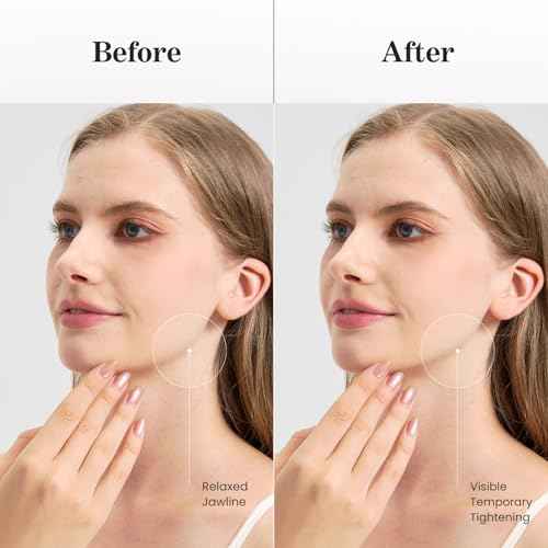 V Line Lifting Mask with Rose Gold - Copper Peptides Jawline Shaper with Collagen and Botanical Blend - Double Chin & Neck Tightening Mask for Face - 7 Pack
