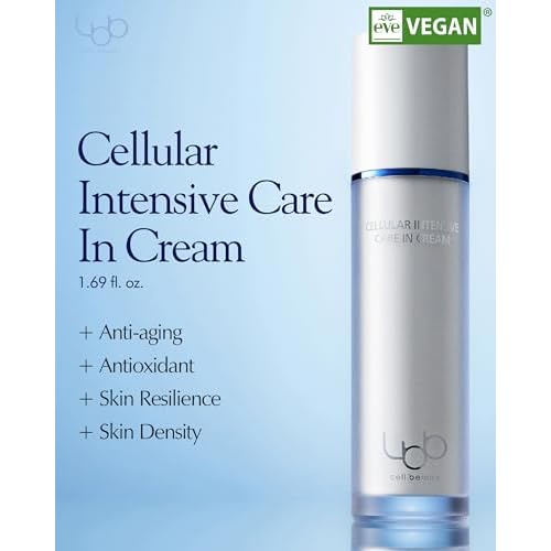 LBB Cellular Intensive Care In Cream - Vegan Antioxidant Face Moisturizer for Balanced and Youthful Skin - Improves Wrinkles, Elasticity - Tangerine Cellular Water, Plant Cell Extracts, 1.69 oz.