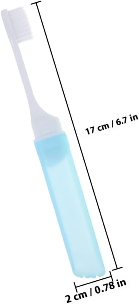 SMASOLO 5Pcs Foldable Soft Bristle Toothbrushes Portable Compact Travel Toothbrush for Adults Household Use Gentle Gum Care Material Random Color