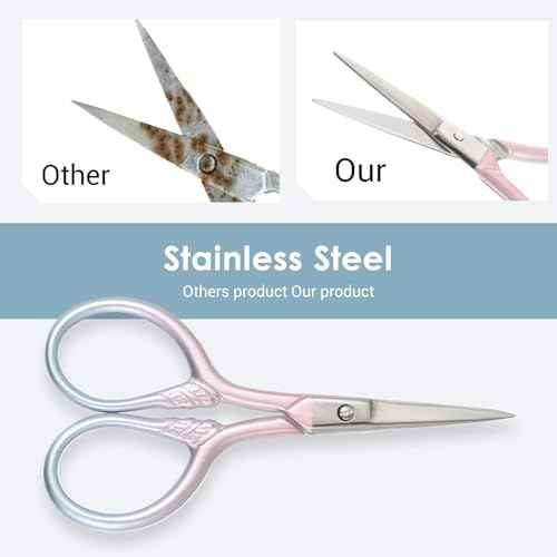 Facial Hair Small Grooming Scissors for Men Women, 3.5inch Small Precision Scissors, Safety Scissor with PU Sheath for Facial Hair, Eyebrow, Eyelash, Beard, Moustache