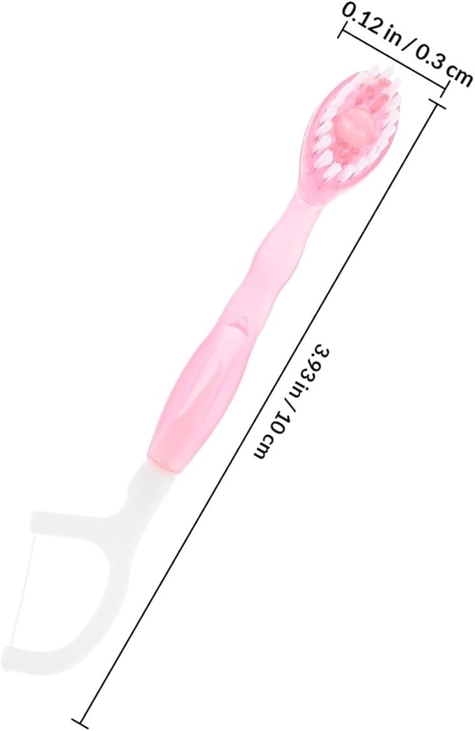 10pcs Mini Disposable Toothbrushes with Soft Bristles and Floss, Portable Oral Care Set for Travel and Outdoor Use, Compact Single-use Manual Toothbrushes