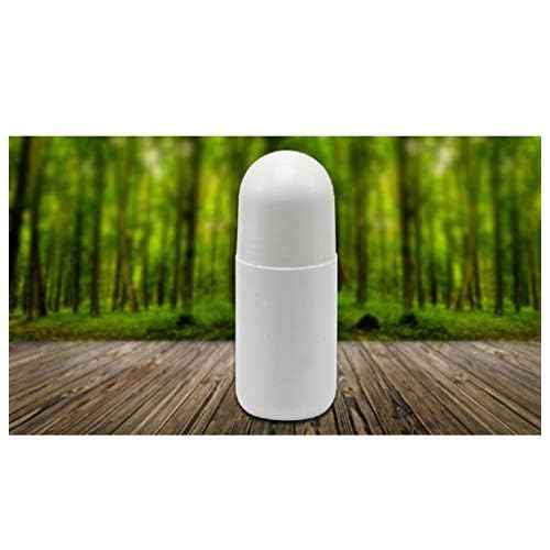 4Pcs 50mL Empty Refillable Roll-on Bottle White Plastic Anti-perspirant Roller Bottles Leak-Proof DIY Deodorant Container with Roller Ball