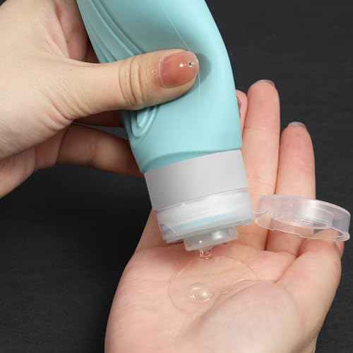 Travel Bottles for Toiletries, 5 Pack TSA Approved Travel Size Containers, 3oz Leak Proof Refillable Travel Accessories for Shampoo Conditioner, BPA Free Travel Bottles with Toiletry Bag