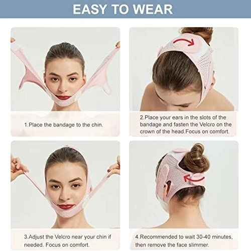 Galeboy Double Chin Reducer, Face Slimming Strap, V Line Lifting Mask Chin Strap For Women And Men, Anti-Wrinkle Face Mask For Double Chin And Shaggy Face Skin