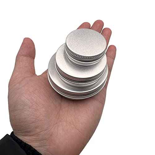 20 Pack 0.5 oz Aluminum Tin Jar with Screw Lid 15 ml Round Refillable Containers