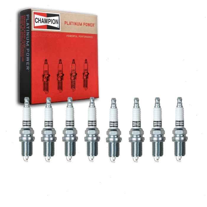 8 pc Champion Platinum Spark Plugs compatible with Dodge Ram 1500 4.7L V8 2002-2007