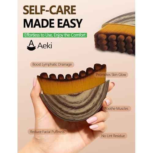 Aeki Lymphatic Contour Face Brush,Aeki Facial Massage Brush,Aeki Lymphatic Face Brush.Ergonomic face Tool Relieve Fatigue (1PCS)