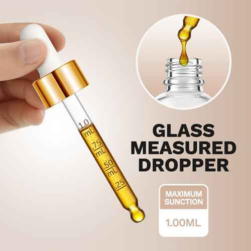 Bumobum 1 oz Dropper Bottle, Clear Glass Dropper Bottle with Measured Dropper & Golden Cap, Empty Eye Tincture Bottles with Funnel & Labels for Essential Oils Serums Tavel Liquids, 4 Pack