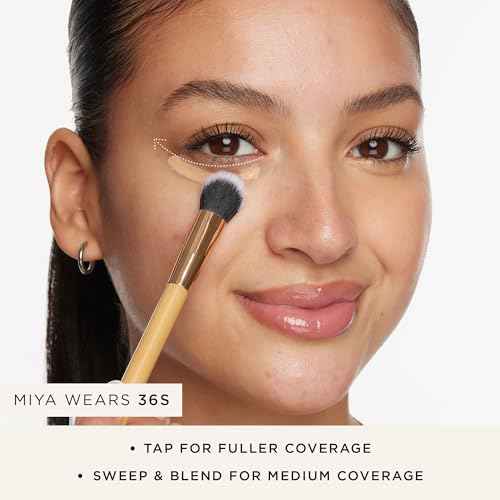 tarte concealer paw brush ? Seamless Effortless Application for Concealer to Cover Dark Circles & Discoloration with Blendable Spot Coverage for Liquid or Powder Makeup, Vegan & Cruelty Free