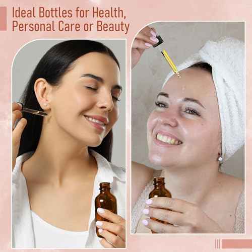 AOZITA 4 Pack, 100ml Dropper Bottles with 1 Funnel & 4 Labels - Essential Oils Bottles for Health, Personal Care & Beauty - 3.4oz Thick Dark Amber Glass Tincture Bottle with Eye Droppers, Leakproof