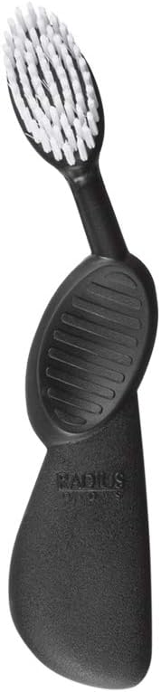 RADIUS Toothbrush Flex Brush Left Hand Black/White 1 Unit| Designed to Improve Gum Health and Reduce The Risk of Gum Disease