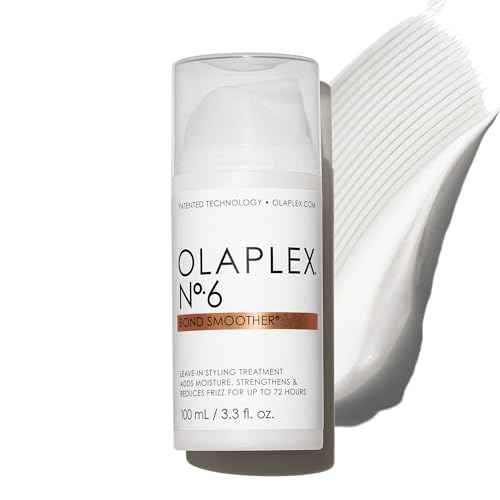 Olaplex No. 6 Bond Smoother, Leave-In Styling Hair Cream Treatment, Smooths, Conditions, & Strengthens, Frizz Control for Up to 72 Hours, For All Hair Types, 3.3 fl oz