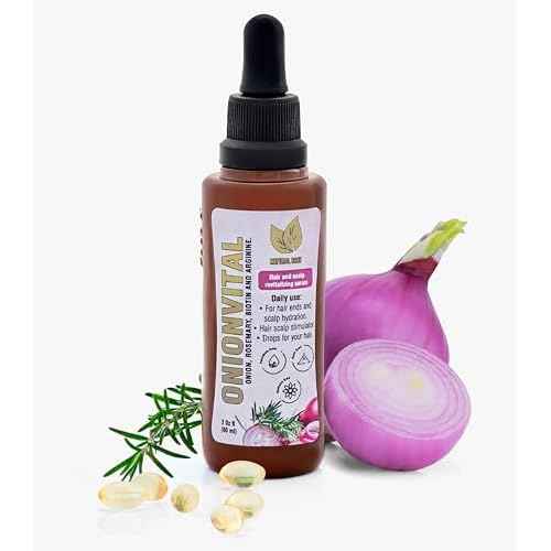 Natural Sant Onionvital Hair Serum with Onion, Rosemary, Biotin & Arginine ? Hydrating Serum for Scalp & Hair Care, 60ml
